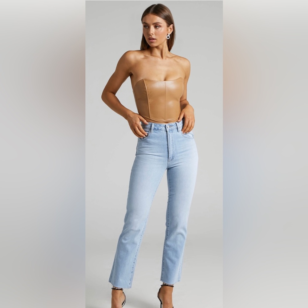 ROLLAS X Sofia Richie Original High Rise Straight Jeans‎ In Comfort Sky